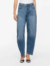 Vila Brady RW Barrel Denim Jeans - Medium Blue Denim