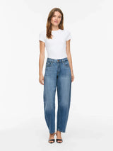 Vila Brady RW Barrel Denim Jeans - Medium Blue Denim