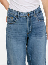 Vila Brady RW Barrel Denim Jeans - Medium Blue Denim