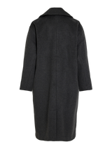 Vila Hallee L/S Coat - Dark Grey Melange