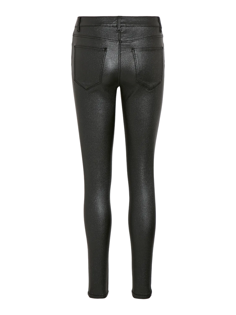 Vila Sarah RW Glitter Coated Jeans - Black