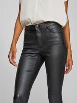 Vila Sarah RW Glitter Coated Jeans - Black