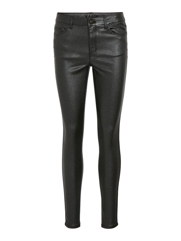 Vila Sarah RW Glitter Coated Jeans - Black