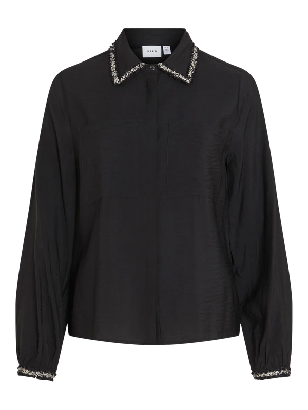 Vila Dogma O-Neck LS Detail shirt