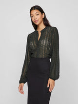 PRE ORDER Vila Vichikka Lace L/S Shirt - Green