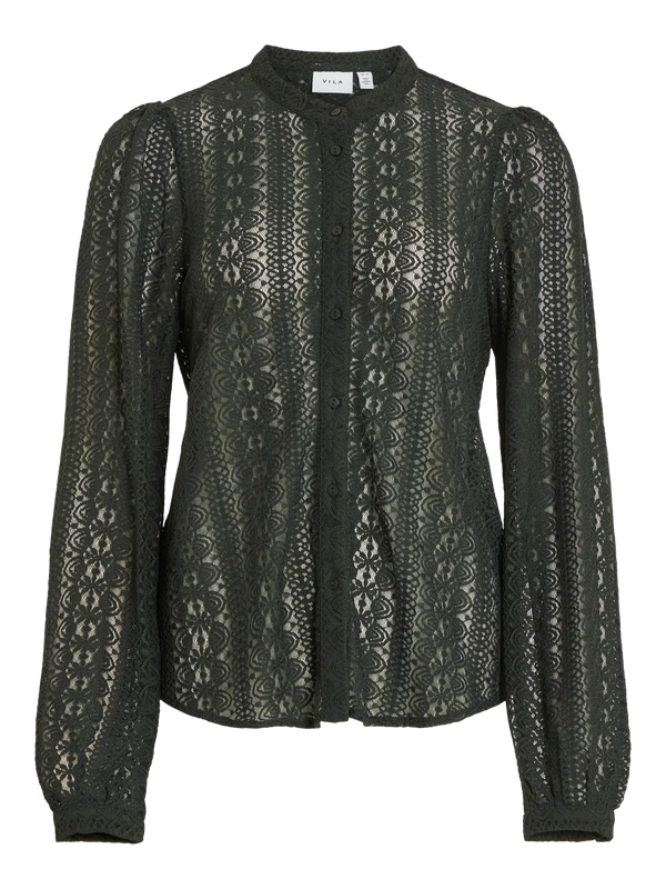 PRE ORDER Vila Vichikka Lace L/S Shirt - Green