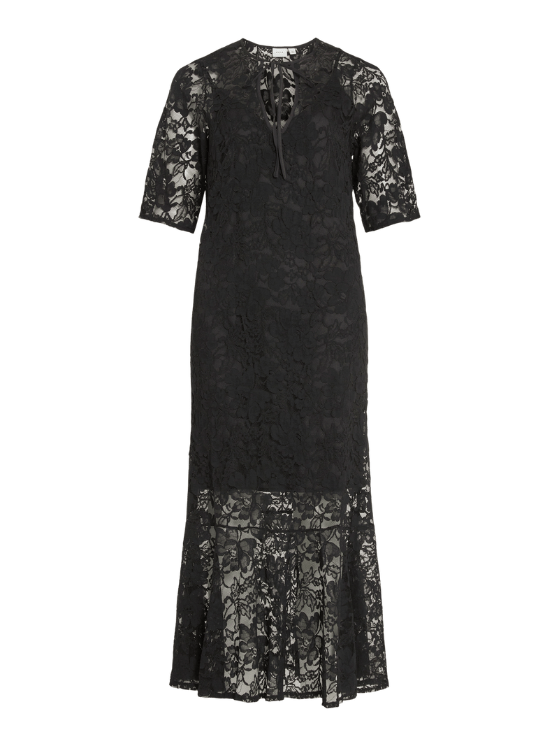 Vila Vinalina Lace Dress - Black