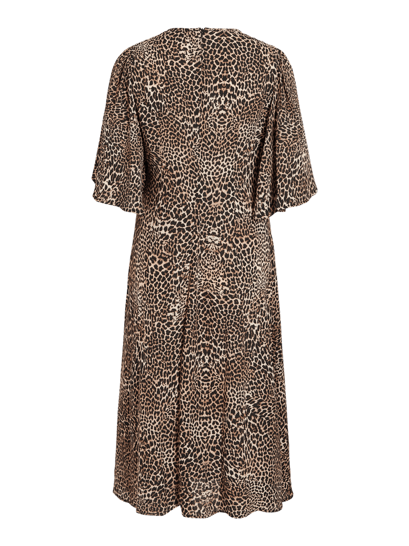 Vila Vileila 2/4 Midi Dress - Black/Leo