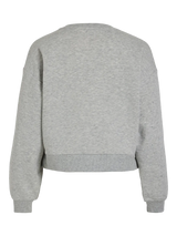 Vila Astakka L/S Stud Sweat - Light Grey Mela