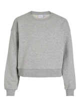 Vila Astakka L/S Stud Sweat - Light Grey Mela