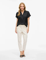 Vila Enna Ravenna S/S Top - Black Beauty