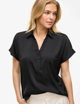 Vila Enna Ravenna S/S Top - Black Beauty