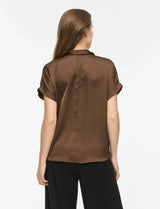 Vila Enna Ravenna S/S Top - Coffee Bean