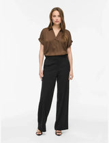 Vila Enna Ravenna S/S Top - Coffee Bean