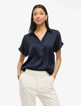 Vila Enna Ravenna S/S Top - Navy Blazer