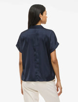 Vila Enna Ravenna S/S Top - Navy Blazer