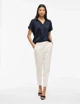 Vila Enna Ravenna S/S Top - Navy Blazer
