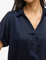 Vila Enna Ravenna S/S Top - Navy Blazer