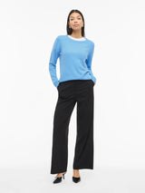 Vila Viril O-Neck L/S Knit Top - All Aboard