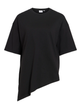Vila Uliera 2/4 Asymmetric T-Shirt -  Black