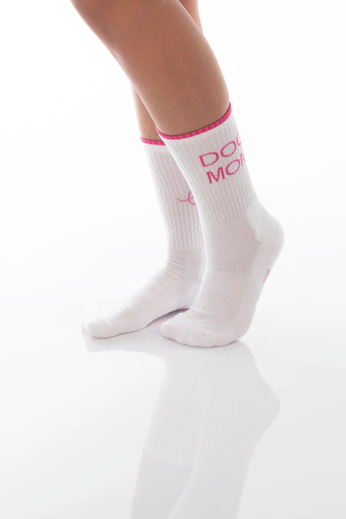 Dailysocks Dog Mom - White/Pink