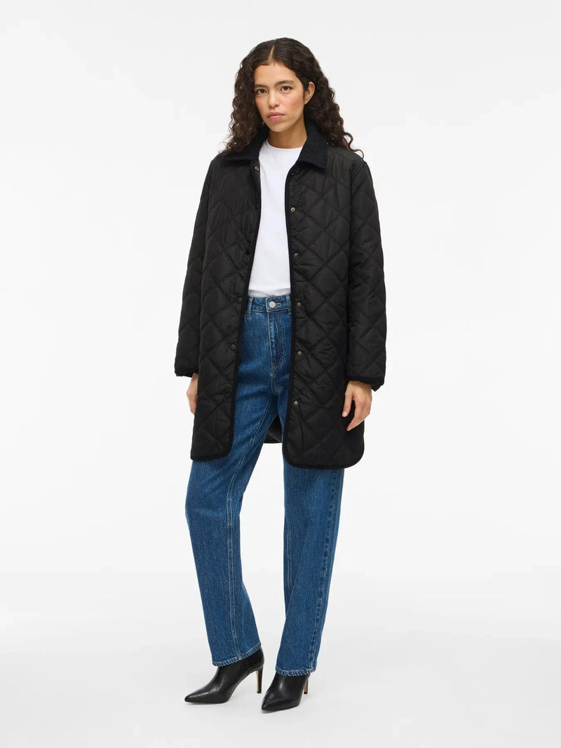 Vila Quila L/S Corduroy Quilt Long Jacket - Back