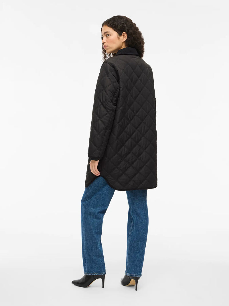 Vila Quila L/S Corduroy Quilt Long Jacket - Back