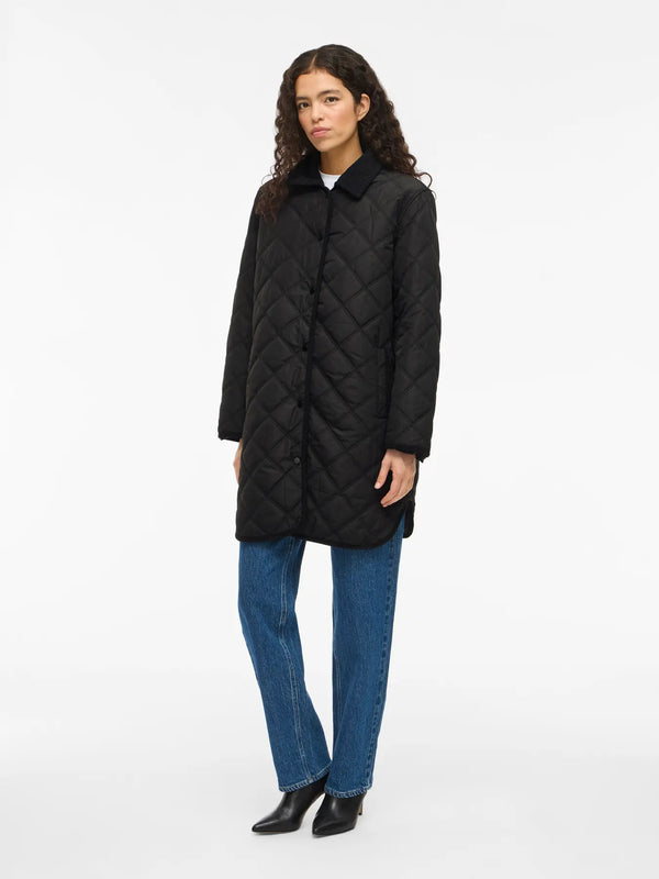 Vila Quila L/S Corduroy Quilt Long Jacket - Back