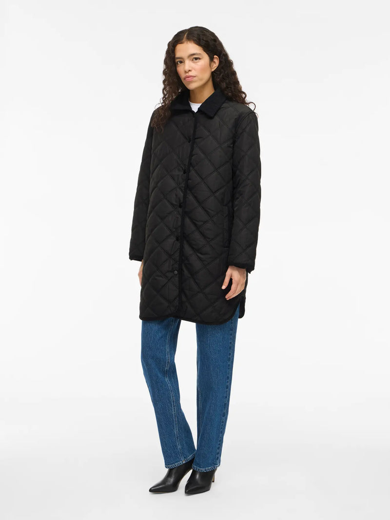 Vila Quila L/S Corduroy Quilt Long Jacket - Back