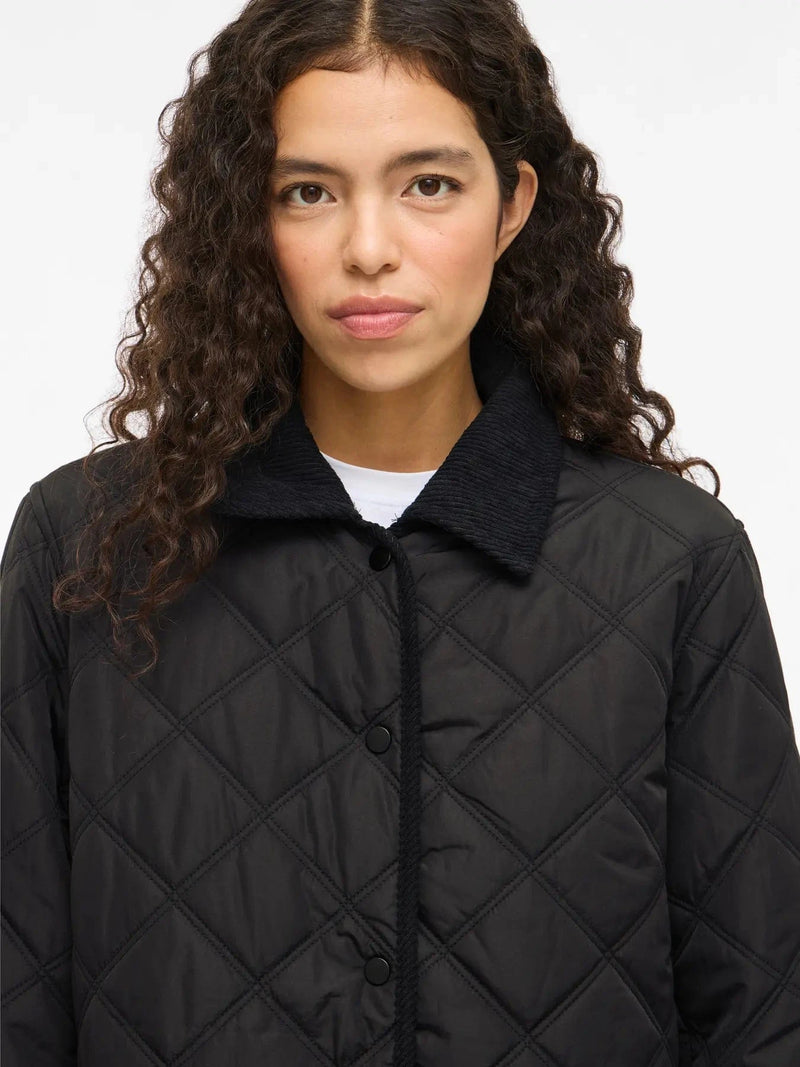 Vila Quila L/S Corduroy Quilt Long Jacket - Back