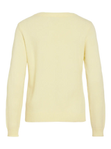 Vila Viril O-Neck L/S Knit Top - Pastel Yellow