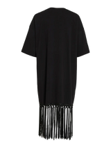 Vila Kata 2/4 Oversize Fringe Dress - Black