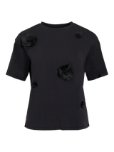 Vila Varzima Flower o-Neck S/S T-Shirt