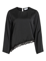Vila Onara Lace L/S Blouse - Black