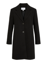 Vila Claudia Button Coat - Black