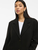 Vila Claudia Button Coat - Black