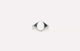 IX Studios Mini Oval Signet Ring - Silver