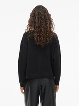 Vila Brianna O-Neck L/S Bow Knit Cardigan - Black