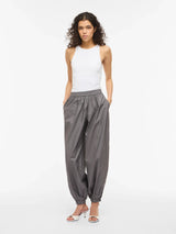 Vila Emilie HW Parachute Pants - Dark Grey