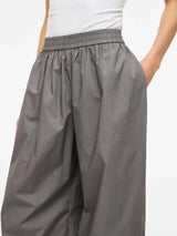 Vila Emilie HW Parachute Pants - Dark Grey