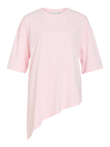 Vila Uliera 2/4 Asymmetric T-Shirt -  Cherry Blossom