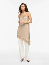 Vila Lacey Strap Dress - Cement