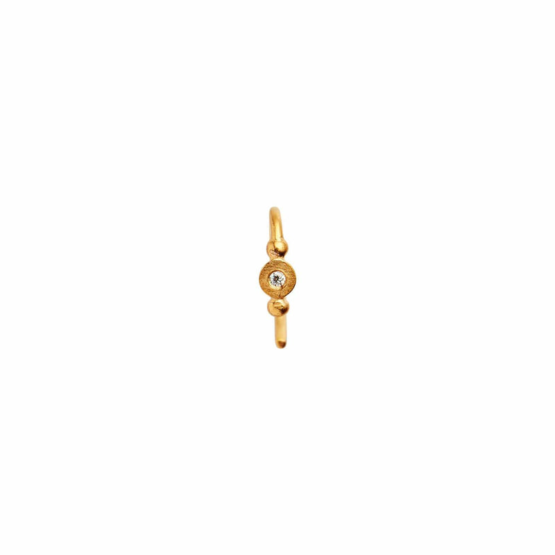 Stine A - Petit Bon Bon White Zircon Earring Piece - Gold