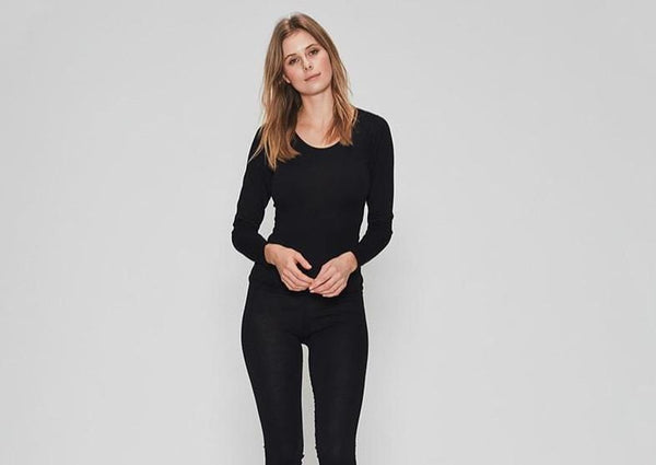JBS of Denmark Bamboo tee LS - Black