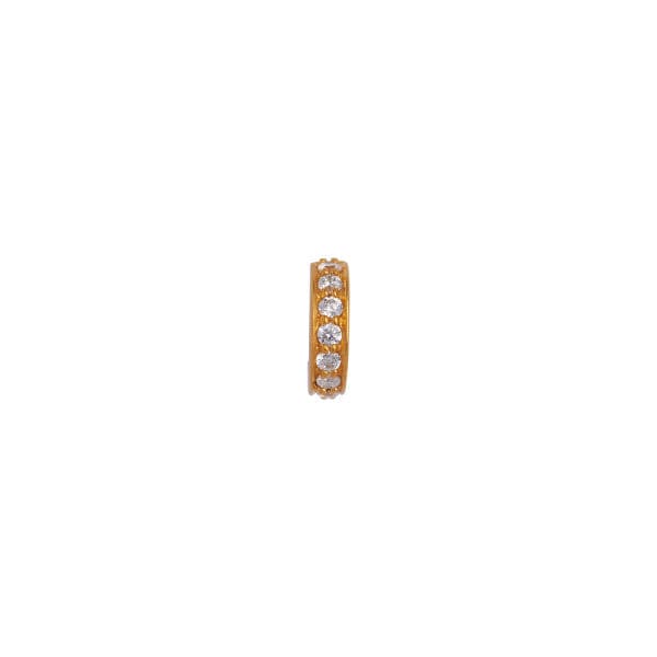 Stine A - Tres Petit Creol with White Stones Earring Gold