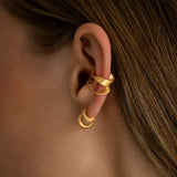 Stine A - Twisted Hammered Ear Cuff Gold