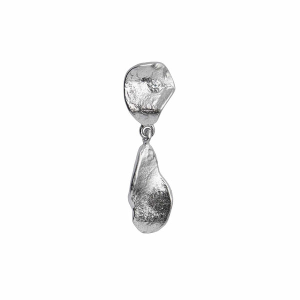 Stine A - Clear Sea Earring with Stone Silver