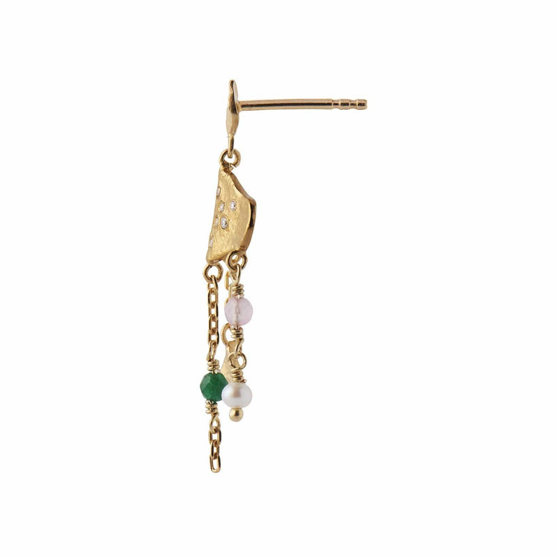 Stine A - Ile de L'Amour with Dancing Stones Earring - Gold
