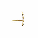 Stine A - Four Glimpse Earring with Stones - Left - Gold