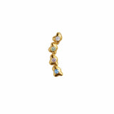 Stine A - Four Glimpse Earring with Stones - Right - Gold